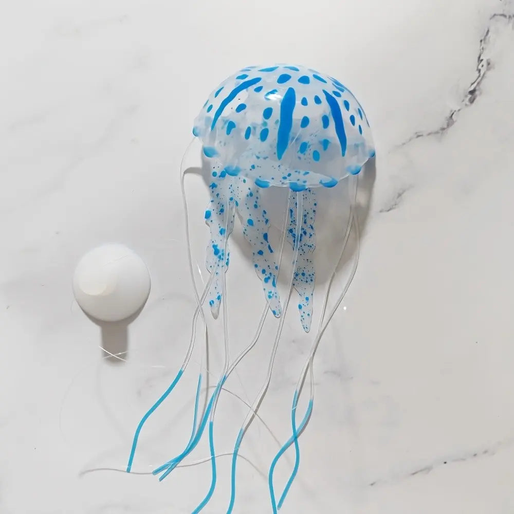 Fluorescent Realistic Jellyfish Set of 3 - Decorative Ornaments for Aquariums, Ideal for LED Fish Tank Night Light and Aquarium Supplies