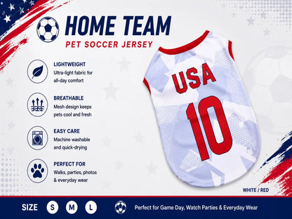 Pet Soccer Jersey - Stylish Game Day Apparel for Small and Medium Dogs and Cats