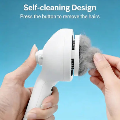 Enhanced Steam Pet Grooming Brush, 3-in-1 Self-Cleaning Spray Tool for Cats and Dogs, Safe Deshedding and Grooming Solution for Long and Short-Haired Pets