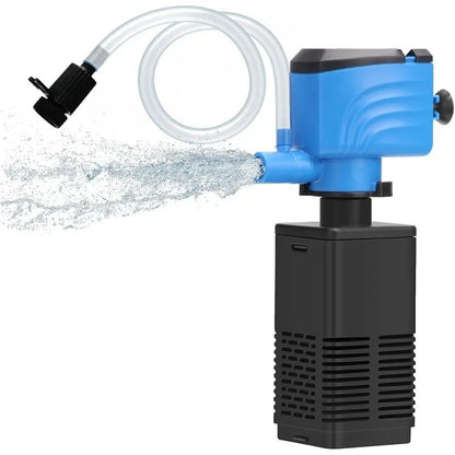 Submersible Internal Aquarium Filter for 5-15 Gallon Tanks, 120GPH Pump with Adjustable Air Flow for Freshwater and Saltwater Aquariums and Ponds
