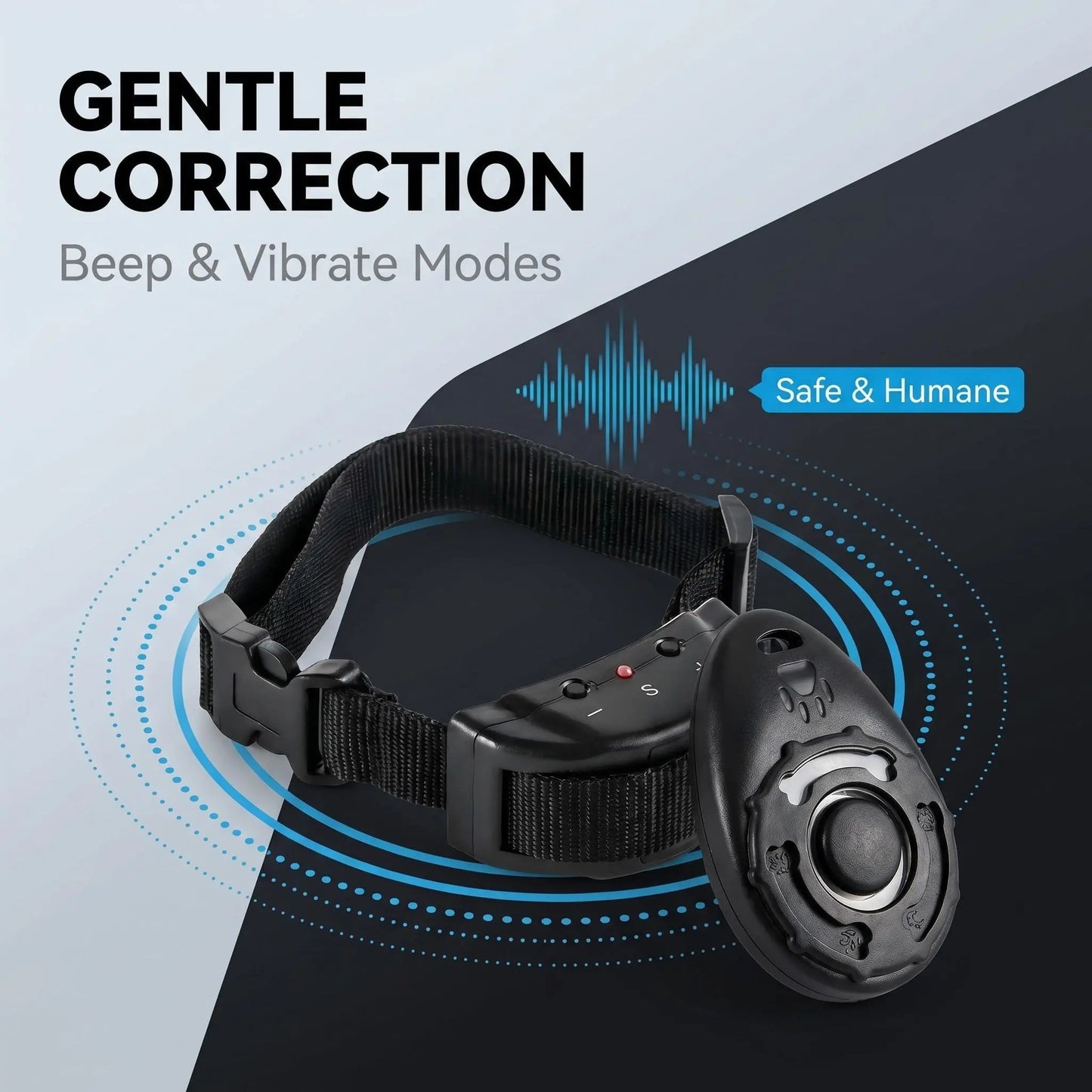 2-in-1 Dog Bark Collar Training System: Gentle Remote-Controlled No-Barking Solution for Home, Neighborhood, and Public Park Pet Management