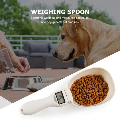 Electronic Pet Food Measuring Scoop with LED Display - Digital Scale for Dog and Cat Food