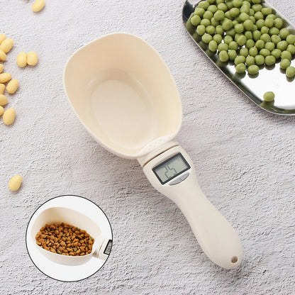 Electronic Pet Food Measuring Scoop with LED Display - Digital Scale for Dog and Cat Food