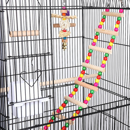 39-Inch Large Flight Bird Cage for Small Parrots and Pet Birds with Toys