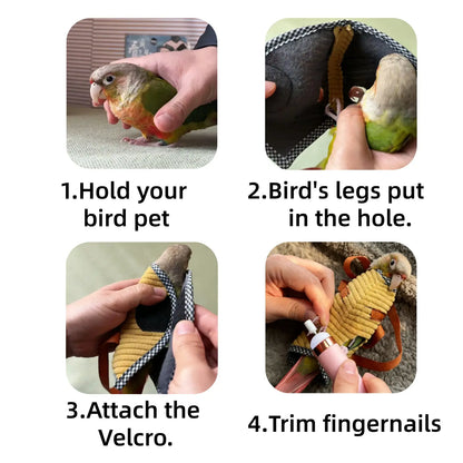 Parrot External Handbag Parrot Handle Bag Bird-Walking Gadget Parrot Nail Clipper Fixation Anti-Flying Parrot Outdoor Bag