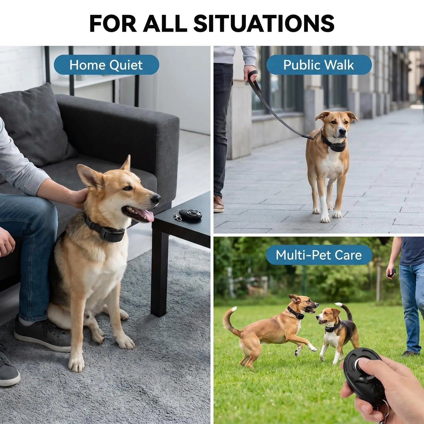 2-in-1 Dog Bark Collar Training System: Gentle Remote-Controlled No-Barking Solution for Home, Neighborhood, and Public Park Pet Management