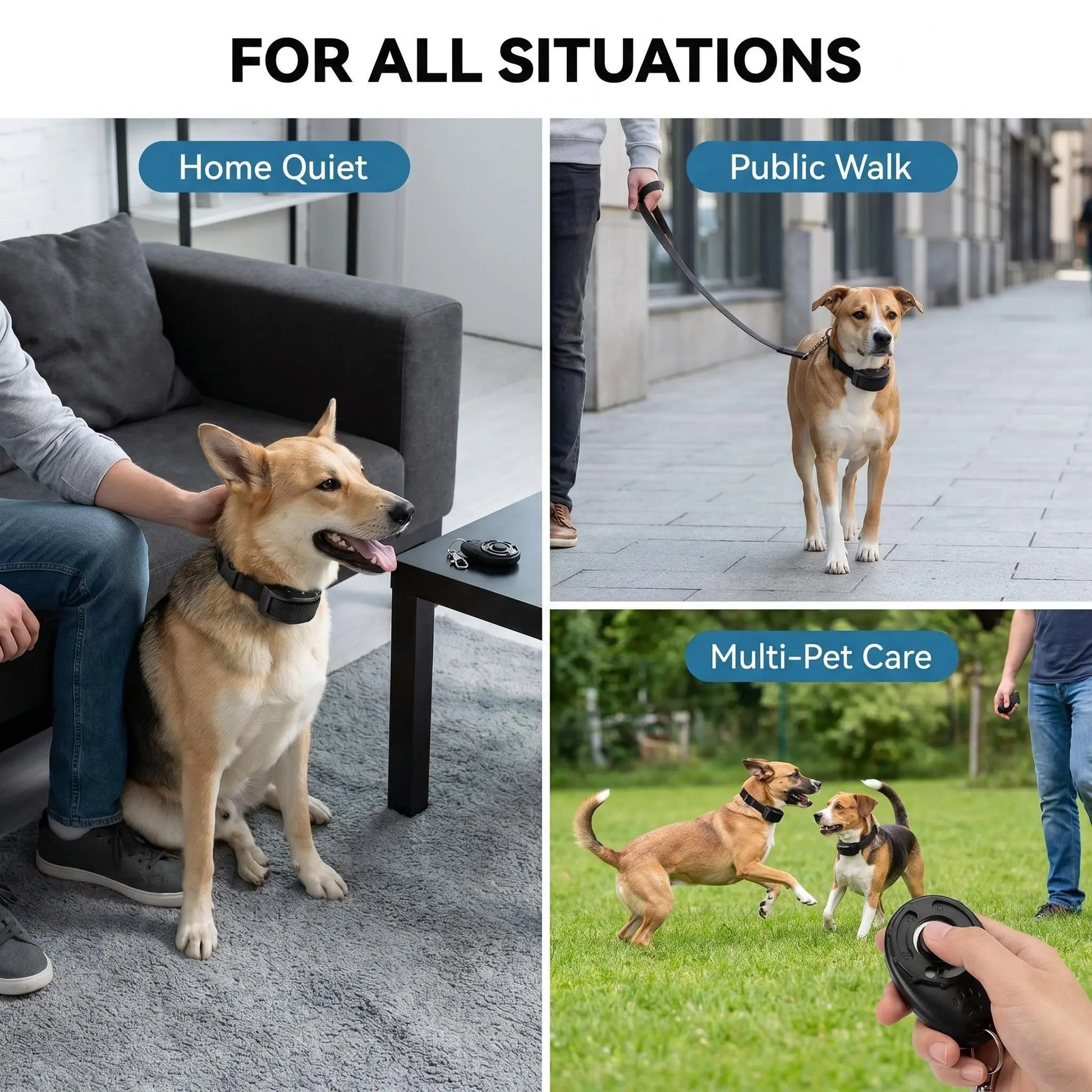 2-in-1 Dog Bark Collar Training System: Gentle Remote-Controlled No-Barking Solution for Home, Neighborhood, and Public Park Pet Management