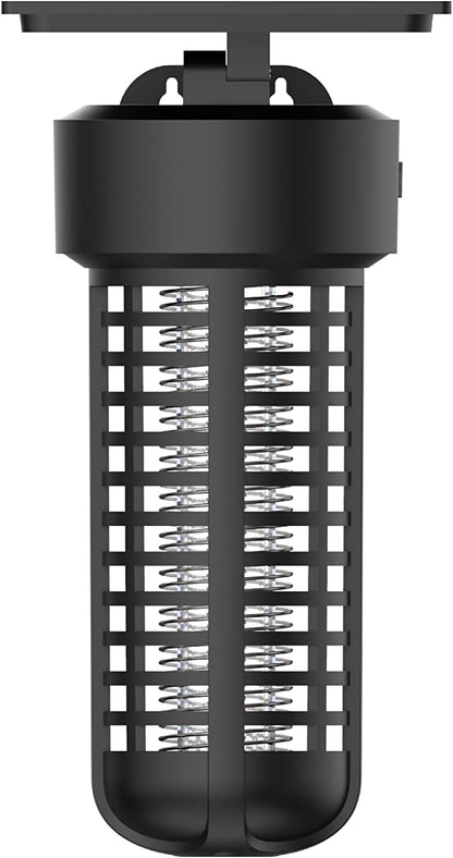 Outdoor Solar-Powered Waterproof Bug Zapper with UV LED Light, Adjustable Solar Panel, and USB Charging